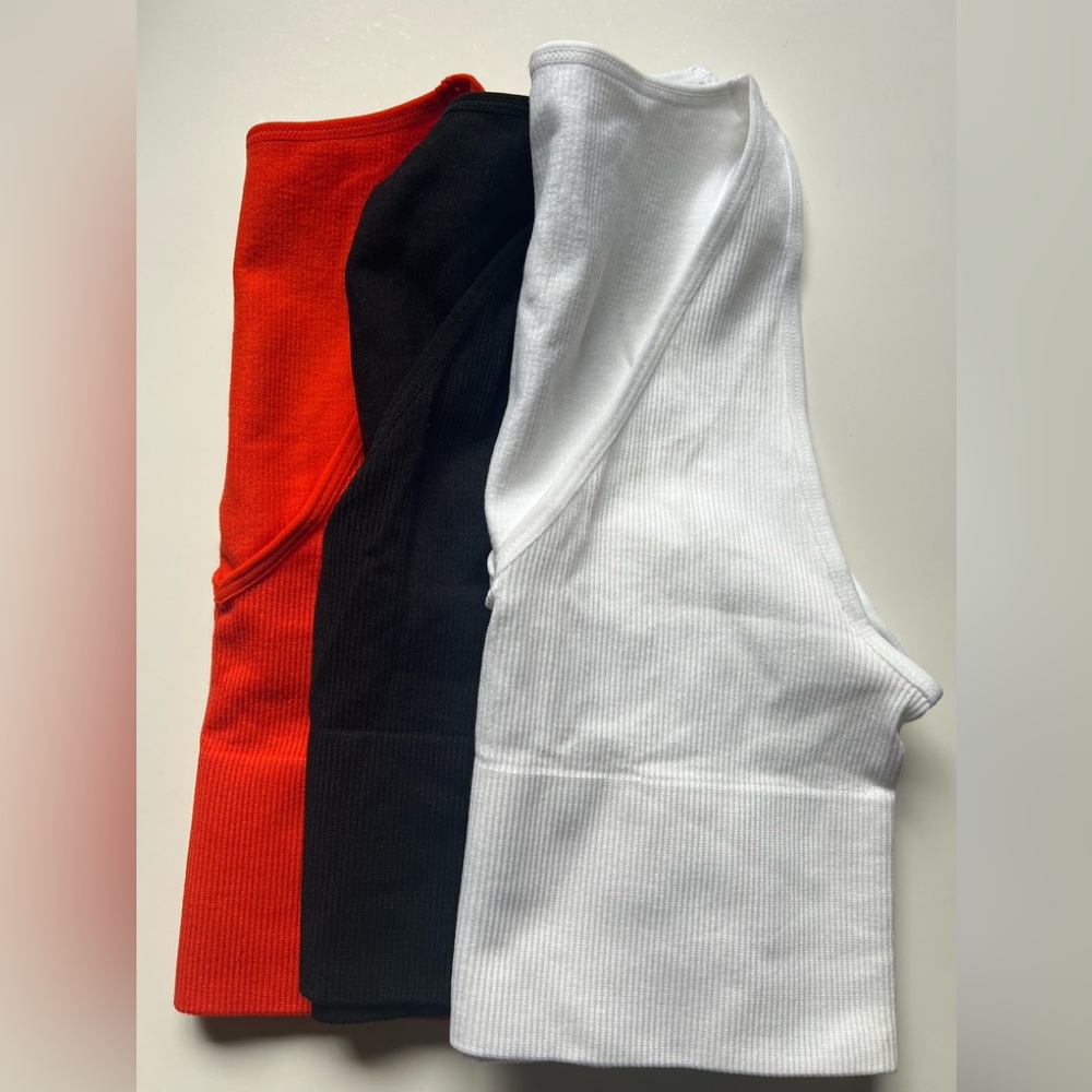 3pk Knit Crop Tops